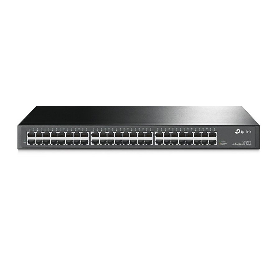 TL-SG1048 | 48-poorts Gigabit Unmanaged Switch | 96 Gbps switchingcapaciteit | Rackmount 1U | Zwart