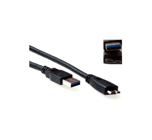 ACT SB3028 USB-kabel 0,5 m USB 3.2 Gen 1 (3.1 Gen 1) USB A Micro-USB B Zwart