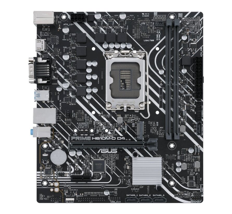 ASUS PRIME H610M-D D4 | Socket LGA 1700 | Intel H610 | 2xDDR4 | Micro-ATX | Moederbord