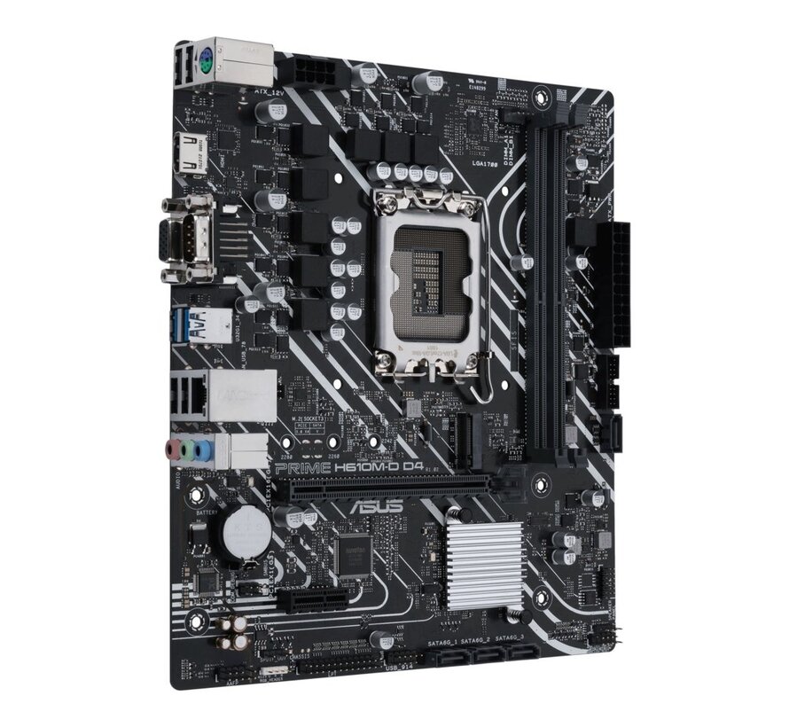 ASUS PRIME H610M-D D4 | Socket LGA 1700 | Intel H610 | 2xDDR4 | Micro-ATX | Moederbord