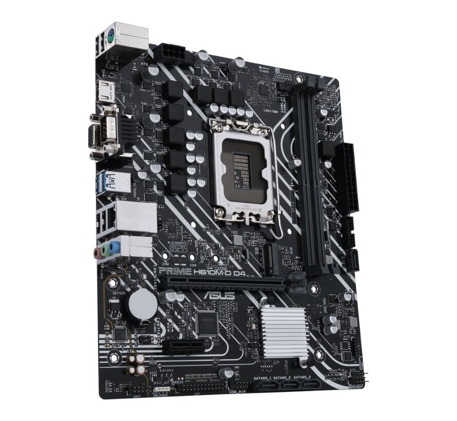 ASUS PRIME H610M-D D4 | Socket LGA 1700 | Intel H610 | 2xDDR4 | Micro-ATX | Moederbord