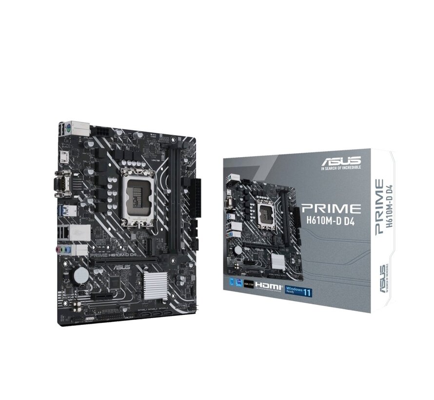 ASUS PRIME H610M-D D4 | Socket LGA 1700 | Intel H610 | 2xDDR4 | Micro-ATX | Moederbord