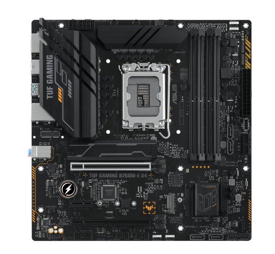 ASUS TUF GAMING B760M-E D4 | Socket LGA 1700 | Intel B760 | 4xDDR4 | Micro-ATX | Moederbord