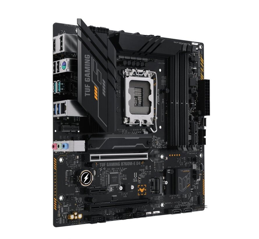 ASUS TUF GAMING B760M-E D4 | Socket LGA 1700 | Intel B760 | 4xDDR4 | Micro-ATX | Moederbord