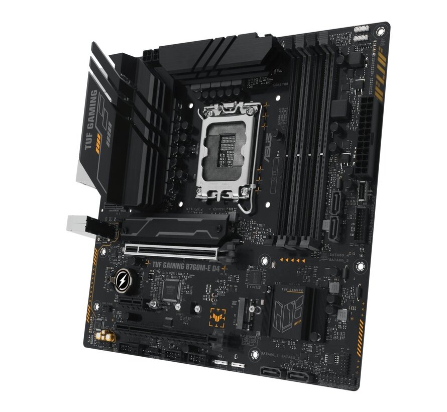 ASUS TUF GAMING B760M-E D4 | Socket LGA 1700 | Intel B760 | 4xDDR4 | Micro-ATX | Moederbord