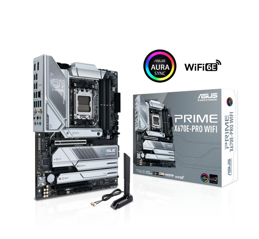 ASUS PRIME X670E-PRO WIFI | Socket AM5 | Intel X670 | 4xDDR5 | ATX | Moederbord