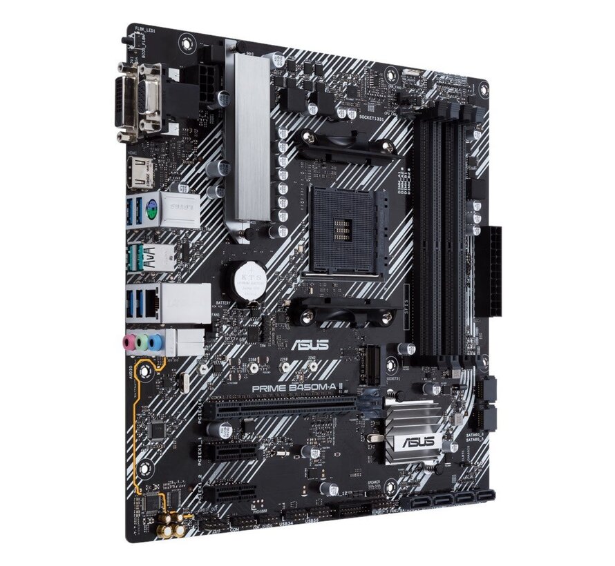 ASUS PRIME B450M-A II | Socket AM4 | AMD B450 | 4xDDR4 | Micro-ATX | Moederbord