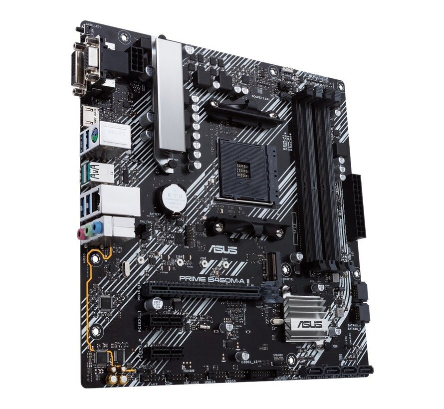 ASUS PRIME B450M-A II | Socket AM4 | AMD B450 | 4xDDR4 | Micro-ATX | Moederbord