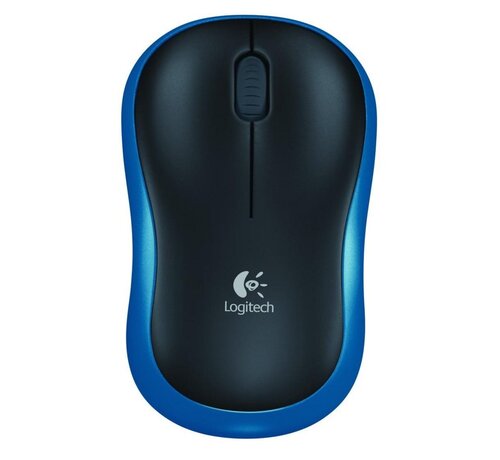 Logitech M185 | Draadloze Muis | Links- en Rechtshandig | RF | 1000 DPI | Zwart/Blauw