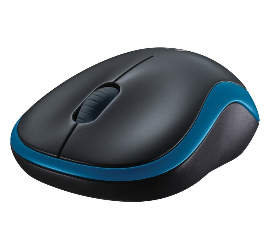 M185 | Draadloze Muis | Links- en Rechtshandig | RF | 1000 DPI | Zwart/Blauw