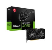 MSI GeForce RTX 4060 TI VENTUS 2X BLACK OC | 16GB GDDR6 VRAM | Videokaart | GPU | Nvidia