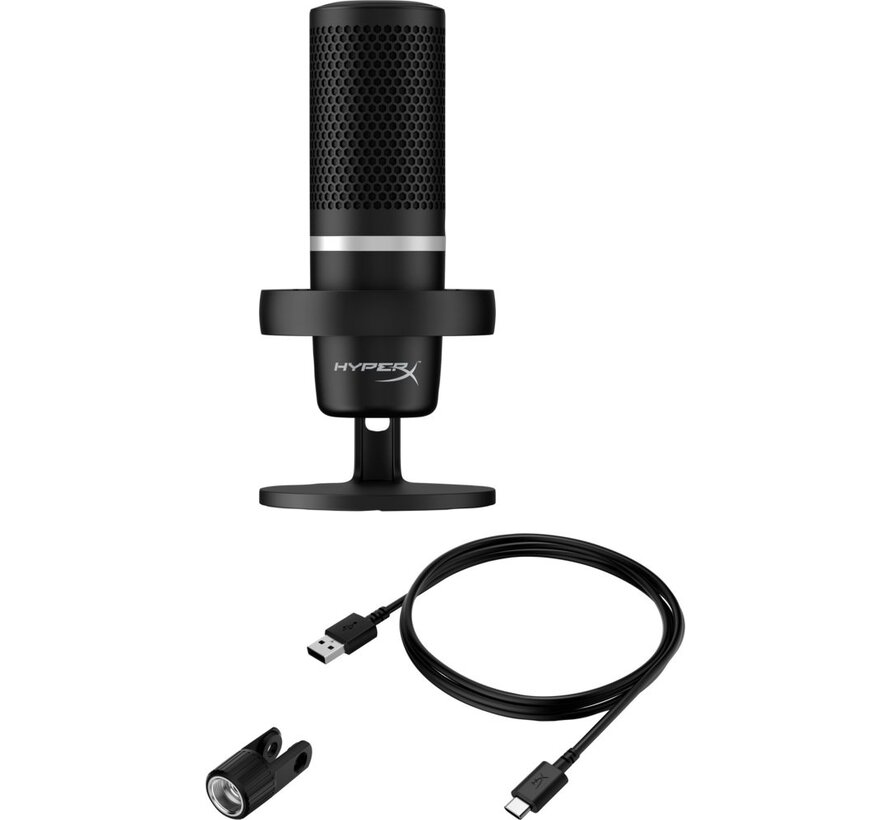 DuoCast | USB-microfoon | RGB-verlichting | Voor pc en console | Zwart