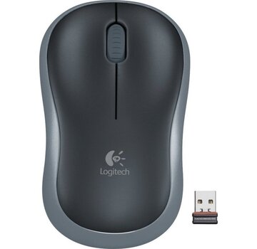 Logitech M185 | Draadloze Muis | Links- en Rechtshandig | RF | 1000 DPI | Zwart/Grijs