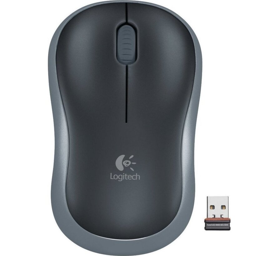 M185 | Draadloze Muis | Links- en Rechtshandig | RF | 1000 DPI | Zwart/Grijs