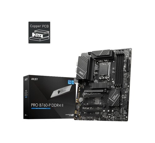 MSI PRO B760-P DDR4 II | Socket LGA 1700 | Intel B760 | 4xDDR4 | ATX | Moederbord