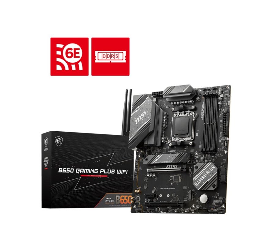 B650 GAMING PLUS WIFI | Socket AM5 | AMD B650 | 4xDDR5 | ATX | Moederbord