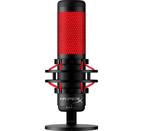 HyperX QuadCast | USB-microfoon | Rode verlichting | Voor pc en console | Zwart/Rood