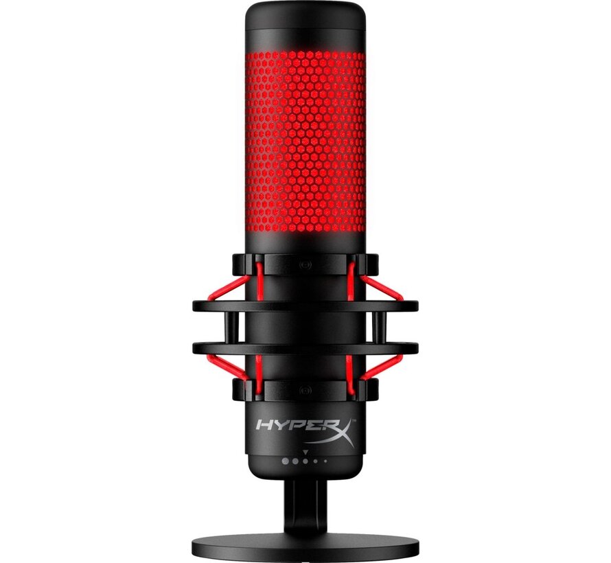 QuadCast | USB-microfoon | Rode verlichting | Voor pc en console | Zwart/Rood