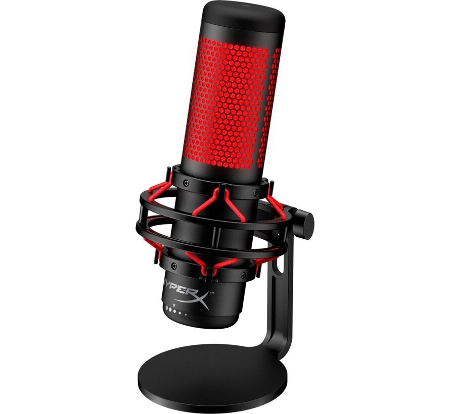 QuadCast | USB-microfoon | Rode verlichting | Voor pc en console | Zwart/Rood
