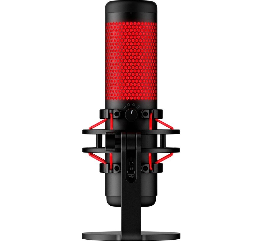 QuadCast | USB-microfoon | Rode verlichting | Voor pc en console | Zwart/Rood