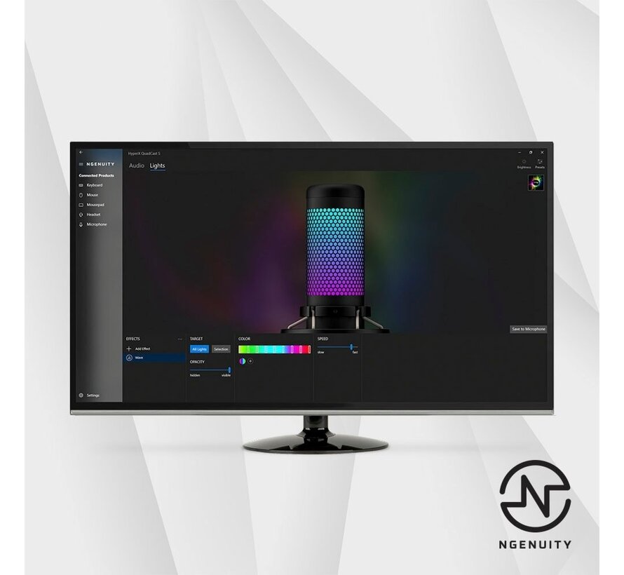 QuadCast S | USB-microfoon | RGB-verlichting | Voor pc en console | Zwart
