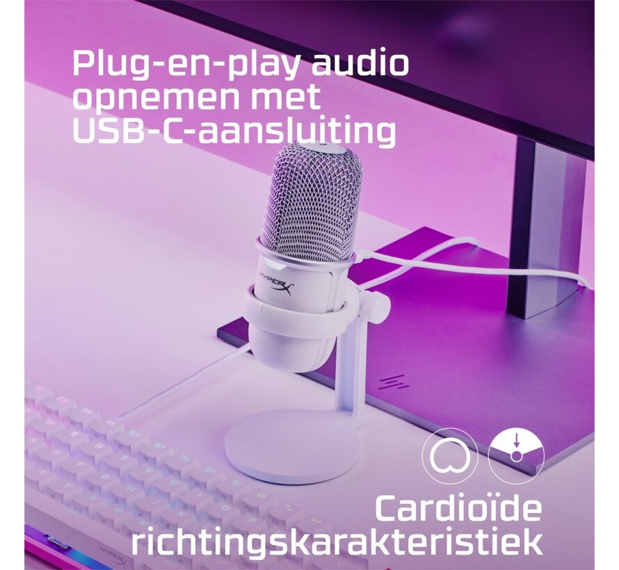 SoloCast | USB-microfoon | Voor pc en console | Wit