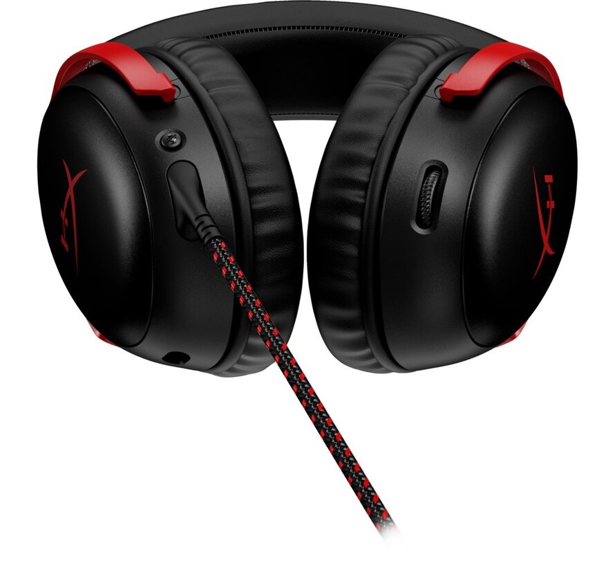 Cloud III | Bedrade Over-ear Gaming Headset | 3.5mm + USB-A + USB-C | Zwart/Rood