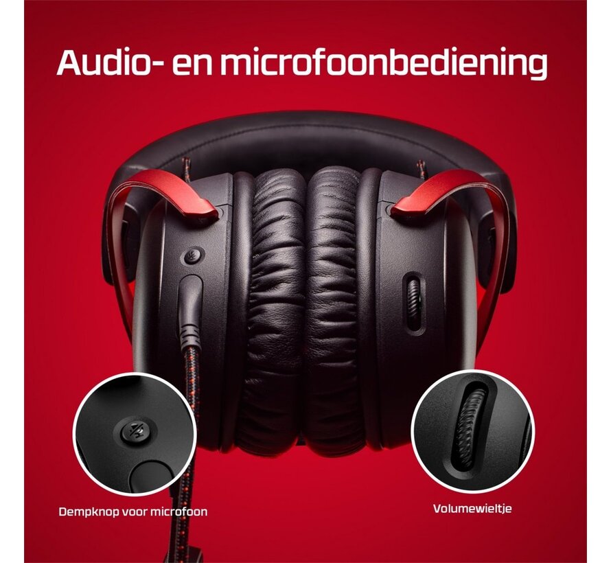 Cloud III | Bedrade Over-ear Gaming Headset | 3.5mm + USB-A + USB-C | Zwart/Rood