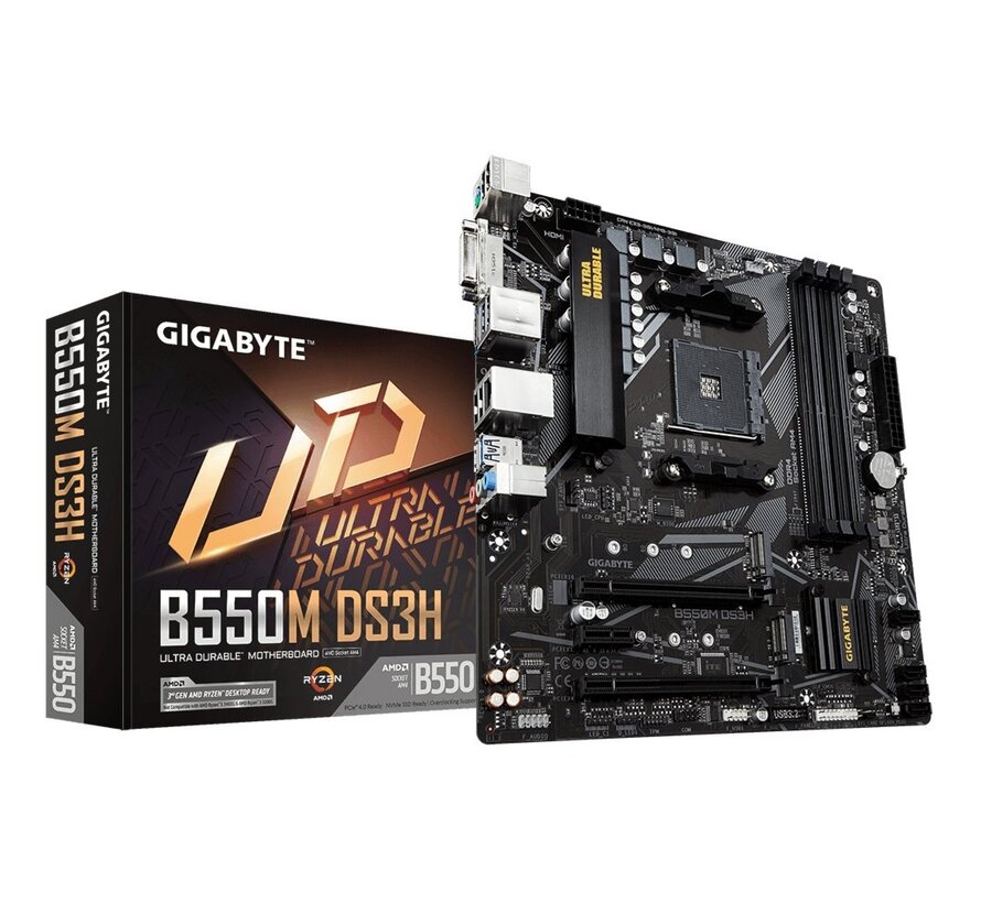 B550M DS3H | Socket AM4 | AMD B550 | 4xDDR4 | Micro-ATX | Moederbord