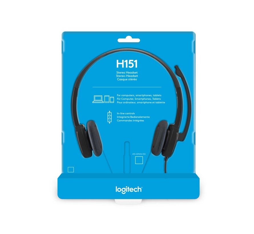 H151 | Bedrade On-ear Headset | 3.5mm | Zwart