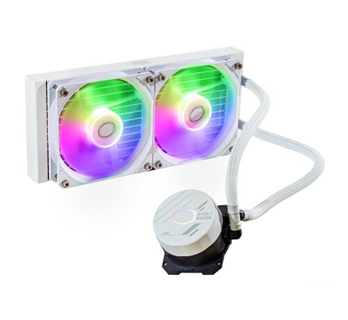 CoolerMaster Cooler Master MasterLiquid 240L Core ARGB White Processor Kit voor vloeistofkoeling 12 cm Wit