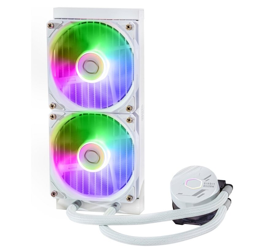 Cooler Master MasterLiquid 240L Core ARGB White Processor Kit voor vloeistofkoeling 12 cm Wit