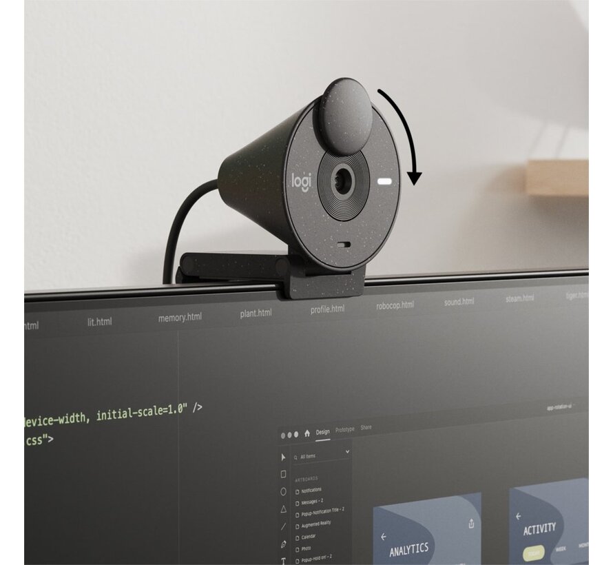 Brio 300 | 1080P 30FPS USB-C Webcam met Microfoon