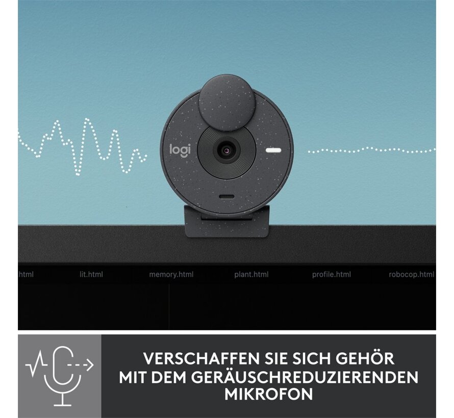 Brio 300 | 1080P 30FPS USB-C Webcam met Microfoon