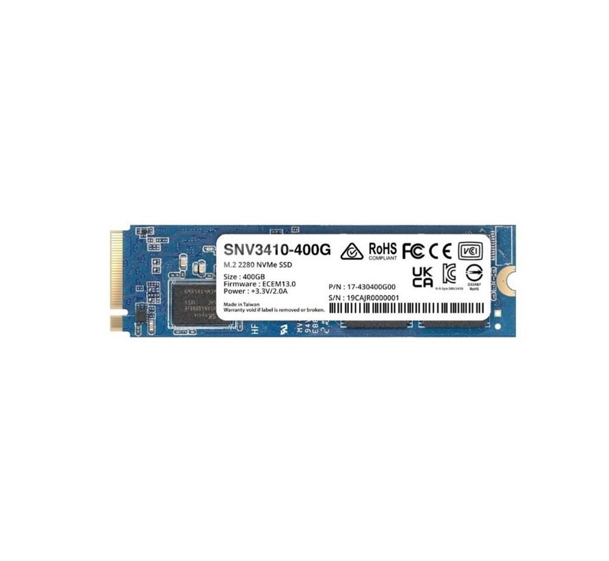 SNV3410 | 400GB NVMe SSD | M.2 | Gen3 | 3.000MB/s Lezen | 750MB/s Schrijven