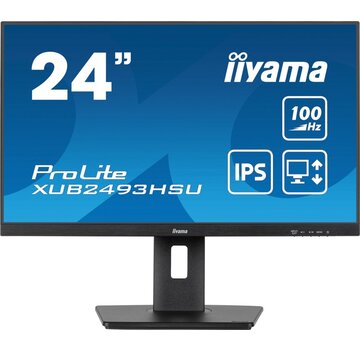 Iiyama ProLite XUB2493HSU-B6 24'' | 1920x1080 IPS | 100Hz | AdaptiveSync | USB-Hub | In hoogte verstelbaar | Full HD Monitor