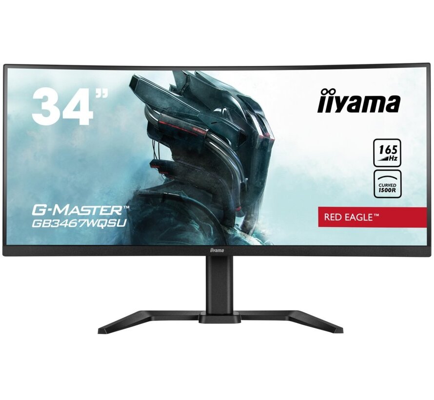 iiyama G-MASTER GB3467WQSU-B5 | 34" Monitor | 3440 x 1440 | UltraWide QHD | LED | Zwart