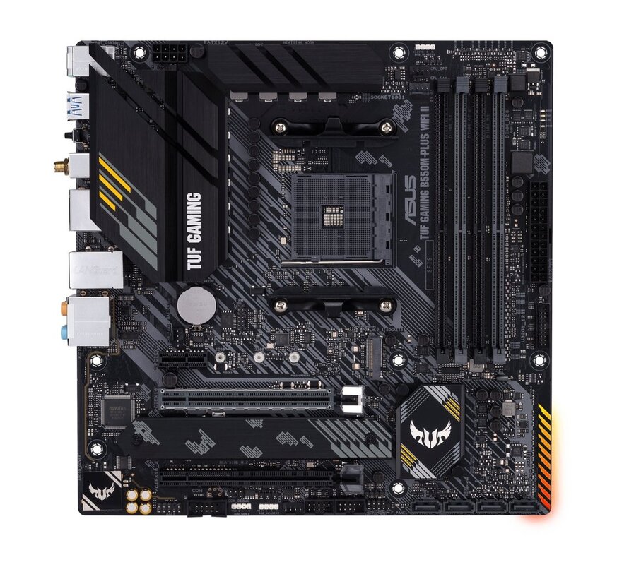 ASUS TUF GAMING B550M-PLUS WIFI II | Socket AM4 | AMD B550 | 4xDDR4 | Micro-ATX | Moederbord