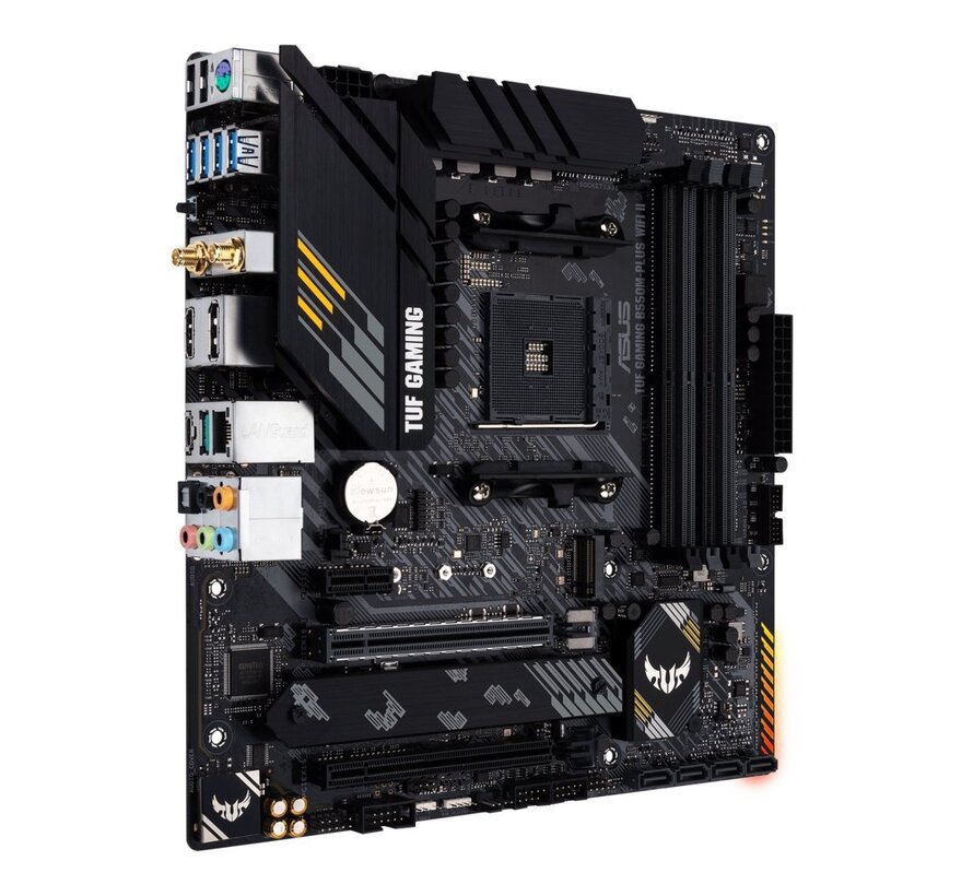 ASUS TUF GAMING B550M-PLUS WIFI II | Socket AM4 | AMD B550 | 4xDDR4 | Micro-ATX | Moederbord