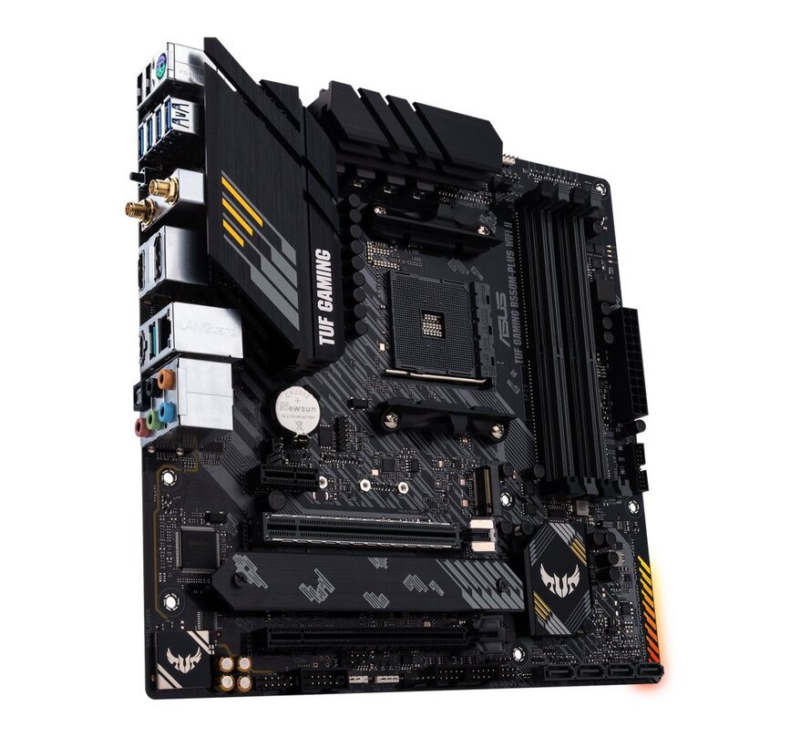 ASUS TUF GAMING B550M-PLUS WIFI II | Socket AM4 | AMD B550 | 4xDDR4 | Micro-ATX | Moederbord