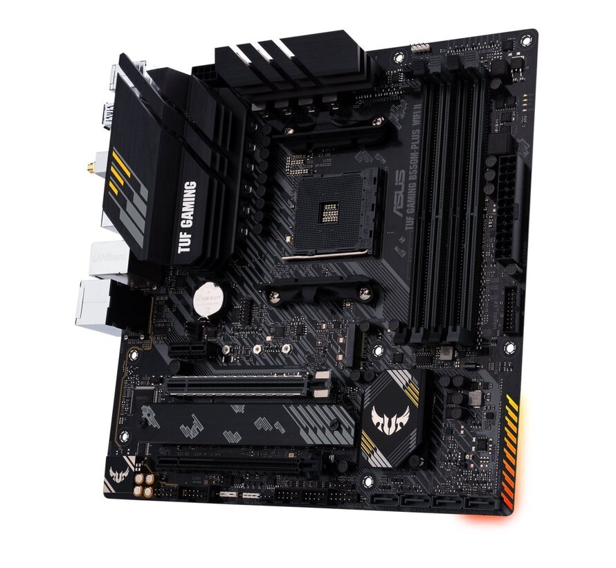 ASUS TUF GAMING B550M-PLUS WIFI II | Socket AM4 | AMD B550 | 4xDDR4 | Micro-ATX | Moederbord
