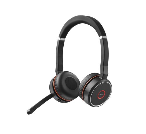 Jabra Evolve 75 | Draadloze On-Ear Stereo Headset | Bluetooth | Zwart