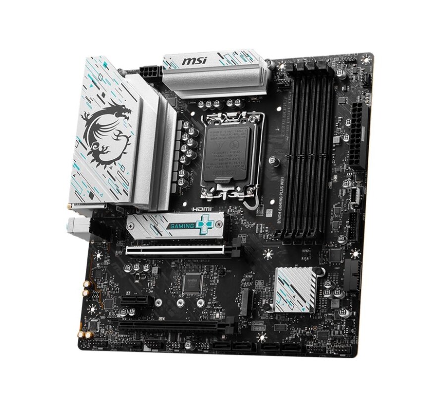 B760M GAMING PLUS WIFI | Socket LGA 1700 | Intel B760 | 4xDDR5 | Micro-ATX | Moederbord