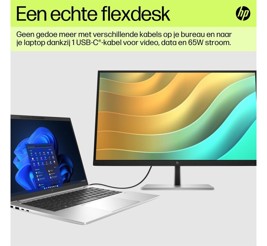 HP E27u G5 27" | 2560 x 1440 75Hz | USB-Hub | Monitor