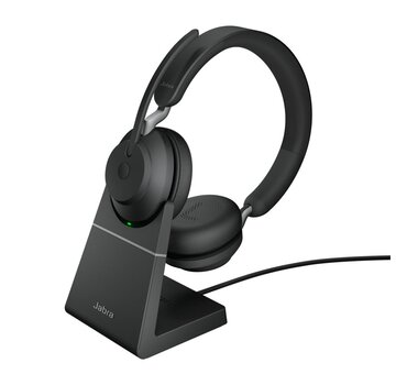Jabra Evolve2 65 | Draadloze On-ear Headset | USB Receiver | Oplaadstation | Zwart