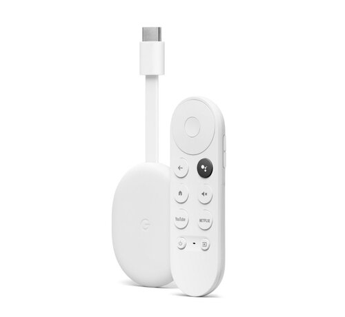 Google Chromecast met  TV | HDMI | 4K Ultra HD | Android TV | Wit
