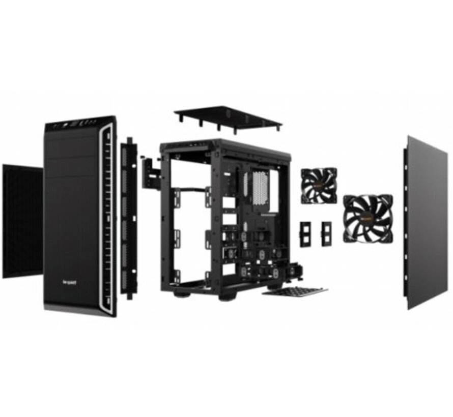 Pure Base 600 | Midi Tower Case | Zilver/Zwart