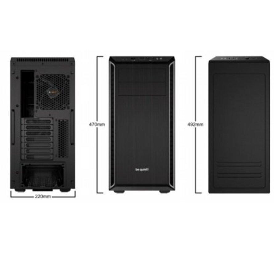 Pure Base 600 | Midi Tower Case | Zilver/Zwart