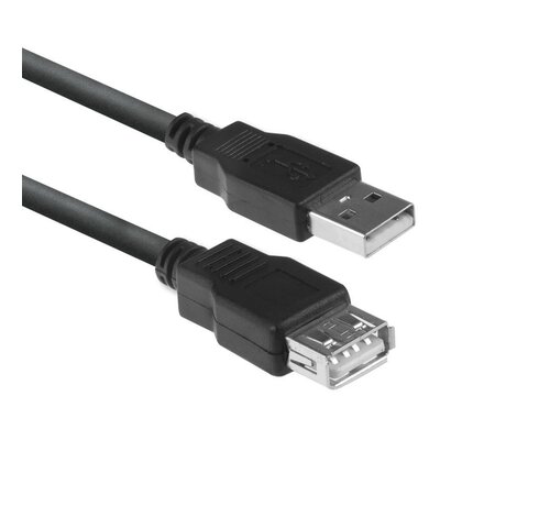 ACT AC3040 USB-kabel 1,8 m USB 2.0 USB A Zwart