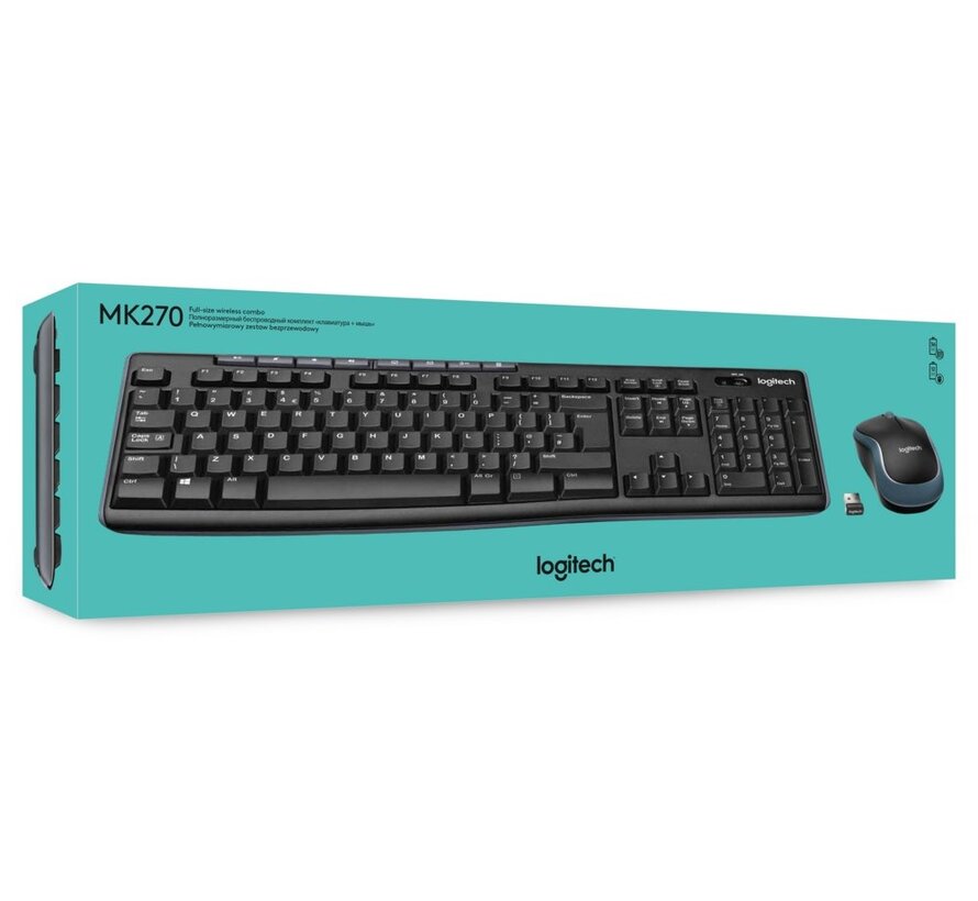 MK270 | Draadloze Muis en Toetsenbordcombo | QWERTY